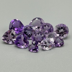11.95 Carat Amethyst Mixed Cut - Various Size, Color & Shape Assorted Lot of Loose Stones