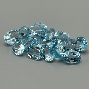 30 Carat Blue Topaz Oval Faceted Cut - Assorted Lot of Loose Stones