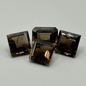 21 Carat Smoky Quartz Square & Rectangular Emerald Cut - Assorted Set of 2 Loose Stones