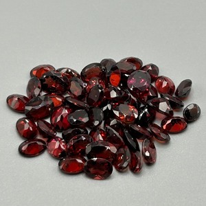 53 Carat Garnet Oval Faceted Cut - Various Color & Size Assorted Lot of Loose Stones
