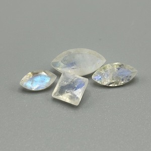 4.87 Carat Moonstone Mixed Faceted Cut - Assorted Set of 4 Loose Stones