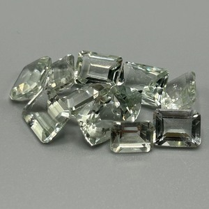 25 Carat Prasiolite Light Green Quartz Mixed Rectangular Cut - Various Size & Shape Assorted Lot of Loose Stones
