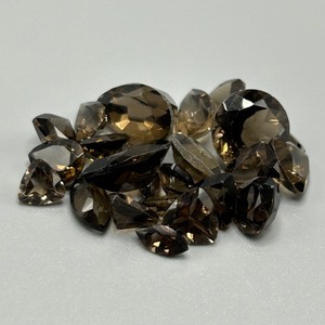 31 Carat Smoky Quartz Mixed Cut - Various Size & Shape Assorted Lot of Loose Stones