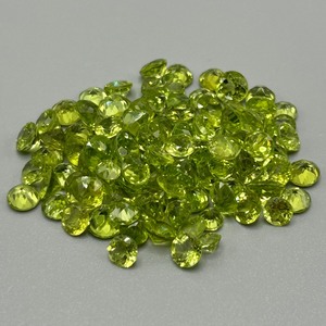 58 Carat Peridot Round Faceted Cut - Various Size Assorted Lot of Loose Stone