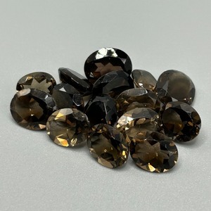 36.50 Carat Smoky Quartz Oval Faceted Cut - Various Size, Color & Shape Assorted Lot of Loose Stones
