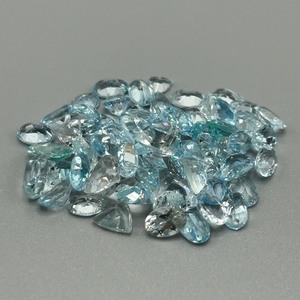 34.70 Carat Light Blue Topaz Mixed Cut - Various Color, Size & Shape Assorted Lot of Loose Stones