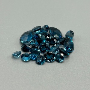 12.20 Carat London Blue Topaz Round Faceted Cut - Various Color & Size Assorted Lot of Loose Stones
