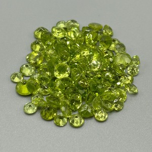 44 Carat Peridot Round Faceted Cut - Various Size Assorted Lot of Loose Stones