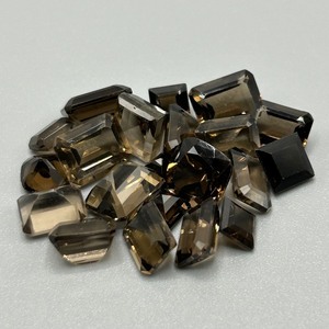 30 Carat Smoky Quartz Mixed Cut - Various Color, Size & Shape Assorted Lot of Loose Stones