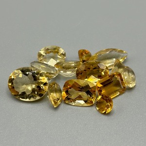 16 Carat Citrine Mixed Cut - Various Color, Size & Shape Assorted Lot of Loose Stones