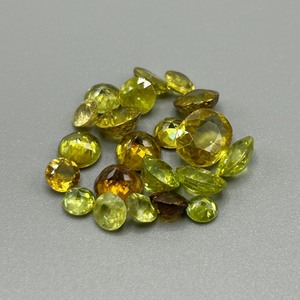 15.80 Carat Semi-Precious Yellow Gemstones Mixed Cut - Various Species, Color, Size & Shape Assorted Lot of Loose Stones