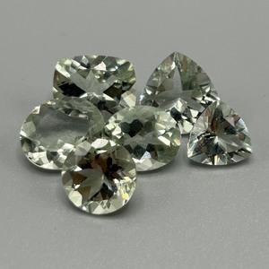 2.14 Carat Prasiolite Light Green Quartz Mixed Cut - Various Size & Shape Assorted Lot of 6 Loose Stones