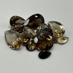33.90 Carat Smoky Quartz Mixed Cut - Various Color, Size & Shape Assorted Lot of Loose Stones