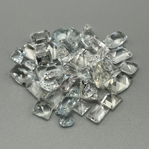 31.90 Carat Colorless Rock Crystal Quartz, Mixed Cut - Various Size & Shape Assorted Lot of Loose Stones