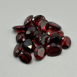 40 Carat Garnet Oval Faceted Cut - Various Color & Size Assorted Lot of Loose Stones