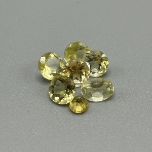 5 Carat Lemon Yellow Quartz Mixed Cut - Various Size, Color & Shape Lot of 7 Loose Stones