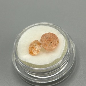 3.90 Carat Sunstone Oval Faceted Cut - Various Size Set of 2 Loose Stones