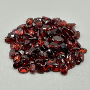 58 Carat Garnet Oval Faceted Cut - Various Color & Size Assorted Lot of Loose Stones