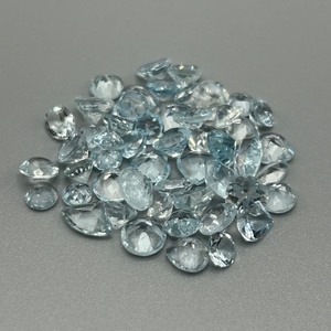 10.70 Carat Light Blue Topaz Mixed Cut - Various Color, Size & Shape Assorted Lot of Loose Stones