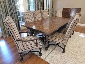 lot 1 image: Gorgeous John Richard Luxury Hardwood Dining Table