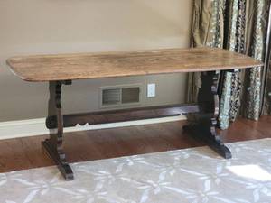 lot 19 image: Rustic Antique English Refectory Dining Table