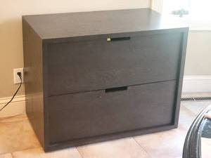 lot 54 image: Sleek Modern Wide Filing Cabinet