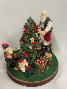 lot 63 image: Christmas Figure with Santa and Elves