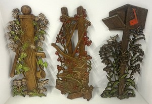 lot 69 image: Vintage 3 Piece Set Syroco Farm Wall Decor