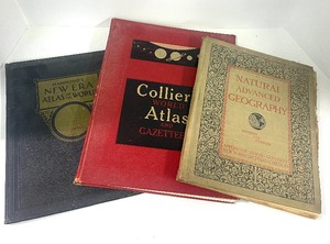 lot 79 image: Vintage World Atlas Books Colliers and New World And Geography Book
