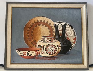 lot 16 image: Charlene Hodges Sand Art Painting Vintage 1980s Signed 35.25 x 28.5