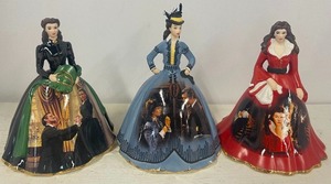 lot 129 image: Group 3 Gone with the Wind Figurines Heirloom Porcelain
