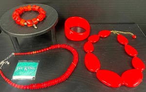 lot 145 image: Jay King Mine Finds Jewelry Sterling and Red Stone Statement Jewelry Quality