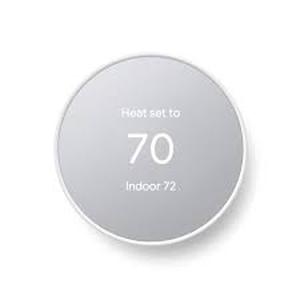 lot 6 image: Google Nest Thermostat - Smart Programmable Wi-Fi Thermostat - Snow    Customer Returns See Pictures