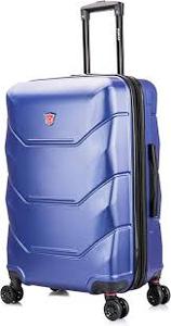 lot 39 image: DUKAP Zonix 26 in. Blue Lightweight Hardside Spinner Suitcase Customer Returns See Pictures