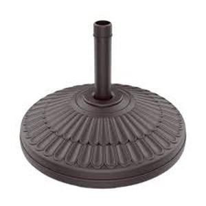 lot 41 image: PASAMIC 80 lbs. HDPE Round Patio Umbrella Base Free Standing Heavy Duty Base Water and Sand in Dark Brown  Customer Returns See Pictures