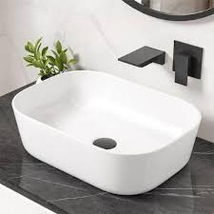 lot 44 image: Eridanus Salerno 18 in. x 13 in. Crisp White Vitreous China Rectangular Bathroom Vessel Sink   Customer Returns See Pictures