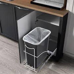 lot 45 image: Home Zone Living 7.7 Gal. Slim Pull Out Kitchen Trash Can with In-Cabinet Design    Customer Returns See Pictures