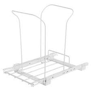 lot 46 image: Everbilt 72.83 in. H x 3.44 in. W x 19.29 in. D White Steel Cube Storage Bin    Customer Returns See Pictures