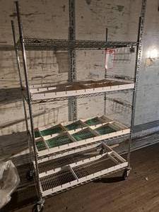 Rolling Wire Shelf 2x5x6-12