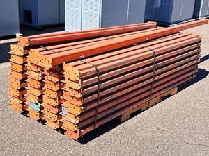 Lot of (66) Assorted Pallet Racking Cross Beams - 12 (x1) and 8 (x65)