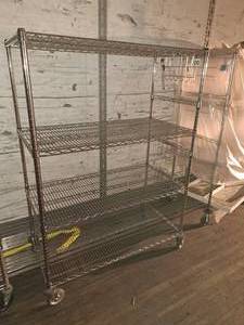 Rolling Wire Shelf 2x5x6
