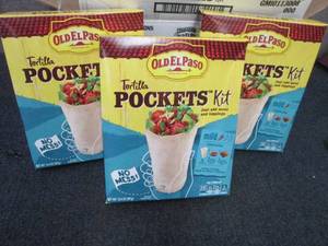 lot 531 image: 3- 12.4 oz Old El Paso Tortilla Poc...