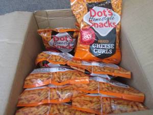 lot 543 image: 10- 3.5 oz Dots Baked Cheese Curls...