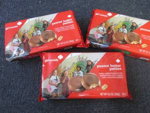 lot 556 image: 3- 6.5 oz Peanut Butter Patties...