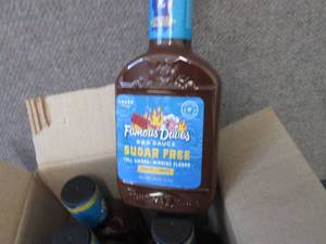 lot 594 image: 6- 18 oz Famous Daves Sugar Free BB...