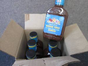 lot 595 image: 6- 18 oz Famous Daves Sugar Free BB...