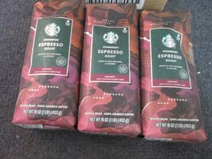 lot 101 image: 3- 16 oz Starbucks Espresso Roast W...