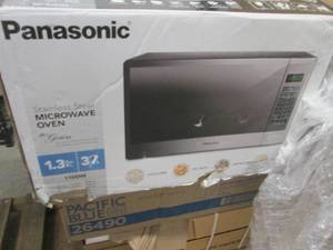 lot 120 image: Panasonic 1.3 cu ft Stainless Steel...