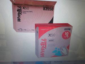 lot 129 image: WYPALL 83550 X50 Cloths, POP-UP Box...