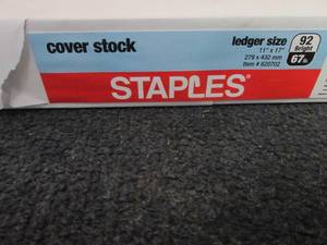 lot 130 image: Ream of Staples Cover Stock 11x17 i...